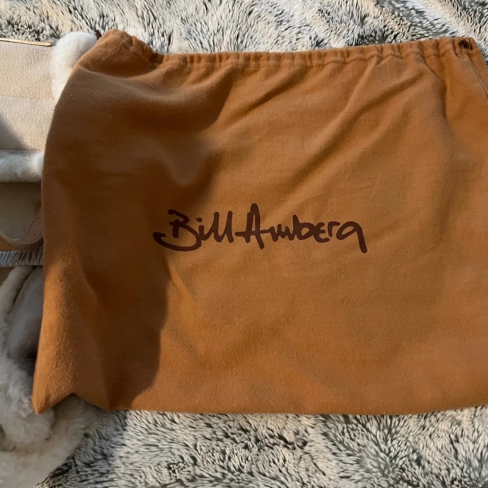 Bill Amberg Studio "Papoose" Leather Sheepskin Sherpa NEW - Picture 4 of 8